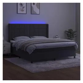 vidaXL Boxspringbett 180 x 200 cm Dunkelgrau