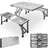 CASARIA Campingtisch Klappbar Silber