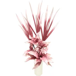 Kunstblume I.GE.A. "Soft-Blumenarrangement", rosa, B:50cm H:90cm, Kunststoff, Kunstpflanzen, Keramikvase