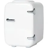 Mini-kühlschrank – 4 L Kleiner Kühlschrank, Schlafzimmer-mini-kühlschrank, Retro-kühlschrank, Kosmetik-mini-kühlschrank, 12 V/220 V Elektrischer Mini-kühlschrank, Warm/kalt-funktion, Weiß