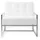 s-style möbel Loungesessel Tampa Bouclé 84 x 81 x 89 cm Weiß/Silber
