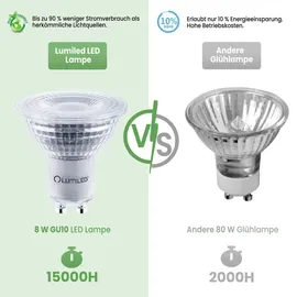 Lumiled Reflektorlampe 10 Stück 8W GU10 4000K neutralweiß