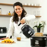 Westinghouse Retro Frühstücks-Set schwarz 2-tlg. mit 2-Schlitz Toaster