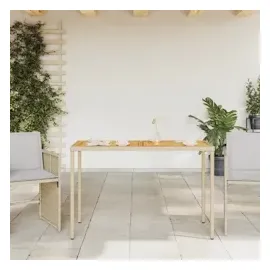 vidaXL Gartentisch mit Akazienholz-Platte 115 x 54 x 74 cm Beige