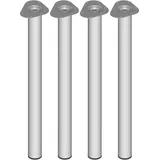diy elements Element System Tischbeine 4er-Set TOSKANA Ø60 800mm weiß-silber