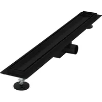 Luxebath Duschrinne 2in1 befliesbar, extra flach, Edelstahl Schwarz,