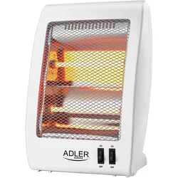 Adler AD 7709 Quarz-Heizung Heizstrahler Heizgerät weiß 2 Leistungsstufen 400 / 800 W Umsturzschutz