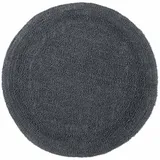 Homescapes Badematte, Grau, Textil, Uni, Rund, 80x80 cm, Oeko-Tex® Standard 100, Badtextilien, Badematten