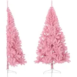 vidaXL Künstlicher Halb-Weihnachtsbaum Rosa 240 cm