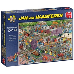 Jumbo Spiele Puzzle 19071 Jan van Haasteren Der Blumenkorso, 1000 Puzzleteile bunt