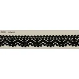 1 m zarte Klöppelspitze 100% Baumwolle 20 mm schwarz