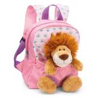 NICI Rucksack mit Plüschtier Löwe 25cm - Kindergartenrucksack Mädchen