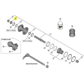 Shimano Konus und Staubkappe für FH-M8110 - Ersatzteil - Schwarz