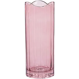 Beliani Blumenvase Glas rosa