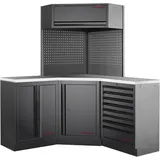 Kraftwerk, Werkstattschrank, MOBILIO BLK Kombi Eckelement Edelstahl (157.40 cm, 200 cm)