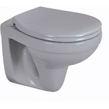 Sanicomfort manhattan Wand-WC mit WC-Sitz Grau spülrandlos