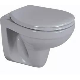 Sanicomfort manhattan Wand-WC mit WC-Sitz Grau spülrandlos