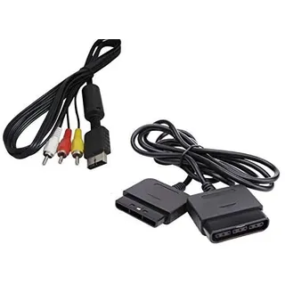 DARLINGTON & Sohns Kabel Set für Playstation 2 PS1 PS2 TV Kabel und Verlängerungskabel Controller Verlängerung Extansion Gamepad
