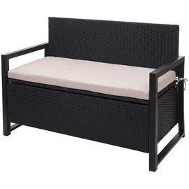 Proregal Sitzbank 117 x 87 x 57 cm Anthrazit/Beige