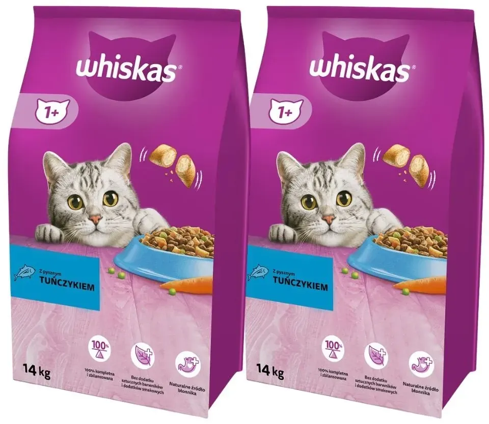 WHISKAS Tuna Katzenfutter Adult 2x14kg