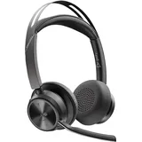 Poly Voyager Focus 2 MS (Kabellos, Kabelgebunden, USB-C), Office Headset Schwarz