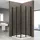 iflair I-flair Duschkabine Belle Eck-Duschkabine mit Falttür 80 x 80 cm schwarz Sicherheitsglas DK63