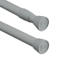 Relaxdays Duschvorhangstange 66 - 110 cm grau