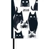DuMont Buchverlag DUMONT - Cats Taschenkalender 2026 – Terminplaner mit Wochenkalendarium – 11 x 16 cm – Für Katzen-Fans mit White Cat-Motiven