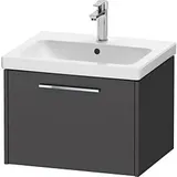 Duravit D-Code Waschtischunterschrank DC4665010490000 Griff Chrom, Graphit Matt, Wandhängend, Auszug 1, 584x400x460 mm