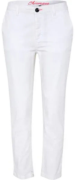 CHIEMSEE Damen Chinohose mit Gürtel, Star White, 42