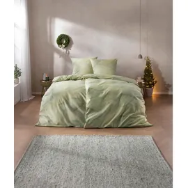Estella Bettwäsche Bolzano grün 135x200 cm + 80x80 cm)