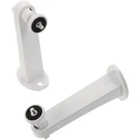 JEWEDECO Kamerahalterung aus Aluminiumlegierung und Kunststoff für Innen und Außenbereich Weiß mit Handdrehbarer Winkelverstellung und Starker Tragfähigkeit Wandmontage