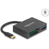 DeLock USB-C Card Reader für XQD und SD Speicherkarten+ USB (USB-C), Speicherkartenlesegerät