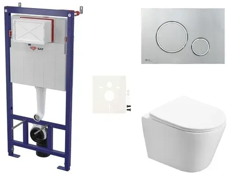 SAT Wand-WC Set für Vorwandmontage + SAT Infinitio WC SIKOSSIN71K
