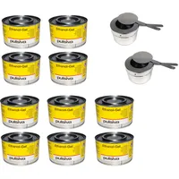 10x Brennpaste Ethanol Dosen Chafing Dish Speisewärmer Warmhaltebehälter + 2x Brennpastebehälter