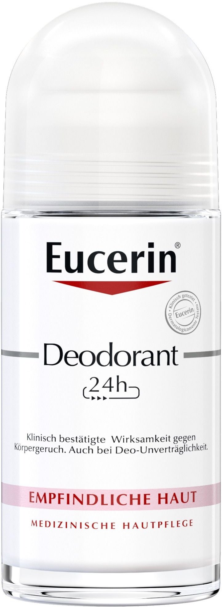 Eucerin Deodorant Empfindliche Haut 24h Roll-on – Deo Roller schützt empfindliche Haut vor Körpergeruch