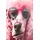 Kare DESIGN Glasbild 40 x 50 cm Pink Poodle Glas