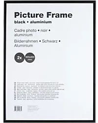Viking Bilderrahmen Schwarz Aluminium 4850190 30 (B) x 40 (H) cm 978903 2 Stück