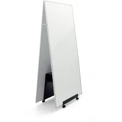 Sigel Agiles Whiteboard Meet up 900 x 1800 x 17 mm, weiß, beschichtete Metalloberfläche zum Schreiben, Anheften und Bekleben geeignet