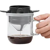 Dokeno Kaffeefilter 1-2 Tassen, Papierloser Kaffeefilter Wiederverwendbar für Zuhause, Büro, Reisen und Camping