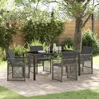 vidaXL Garten Essset 5-tlg. Grau