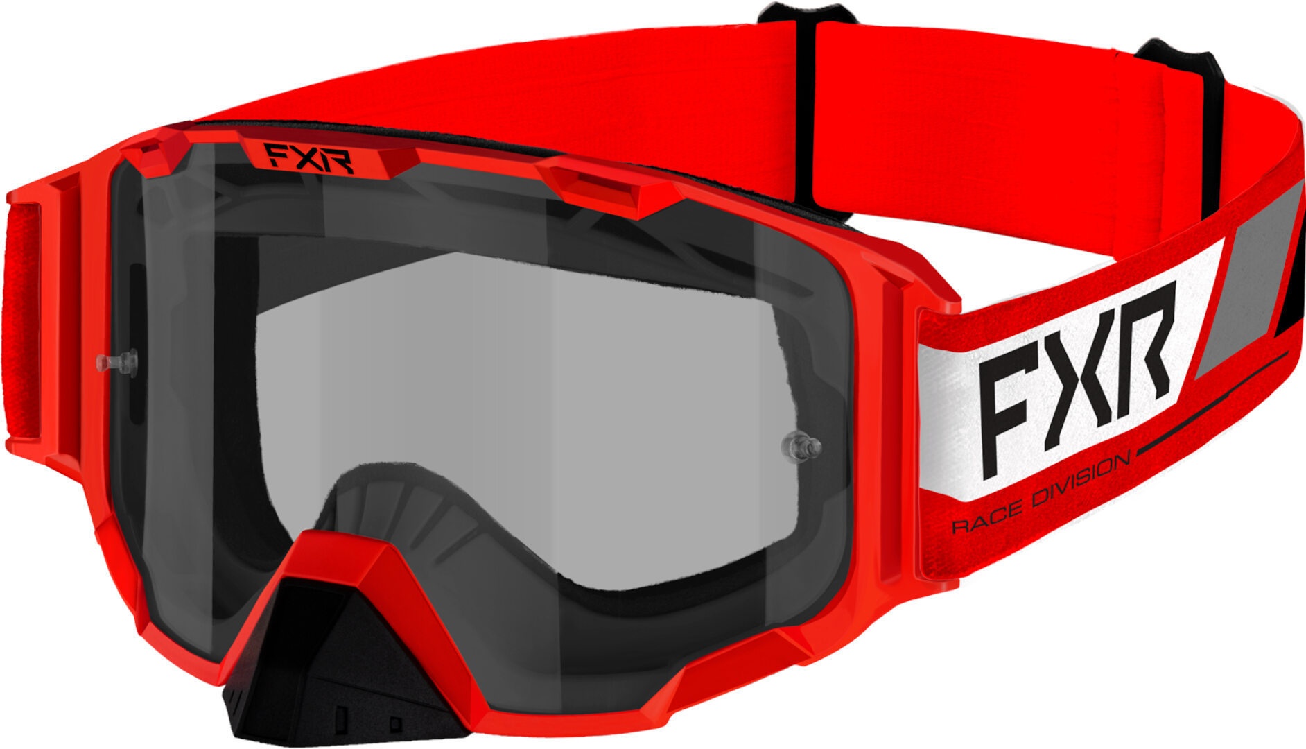 FXR Maverick 2023 Motorcrossbril, wit-rood, Eén maat