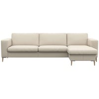 FLEXLUX Ecksofa »Fiore, super Sitzkomfort durch Kaltschaum im Sitz, L-Form«, breite Armlehnen, Kaltschaum, Füße Alu+ Eiche weiß