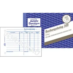 Buchungsbeleg A6quer 50BL ZWECKFORM 309