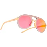 - Verspiegelte und Bruchsichere Sonnenbrille Mit 100% UV-Schutz Für Erwachsene, peach matt, One Size