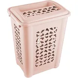 KEEEPER Wäschebox mit Einwurfschlitz und aufklappbarem Deckel, Luftdurchlässig, 60 l, Per, Nordic Pink