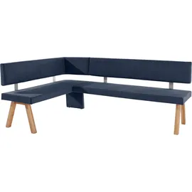OTTO home Eckbank Rio, Massivholz in Eiche geölt, grau Sitzbänke, 22656027-0 B/H/T: 210 cm x 89 cm x 140 cm