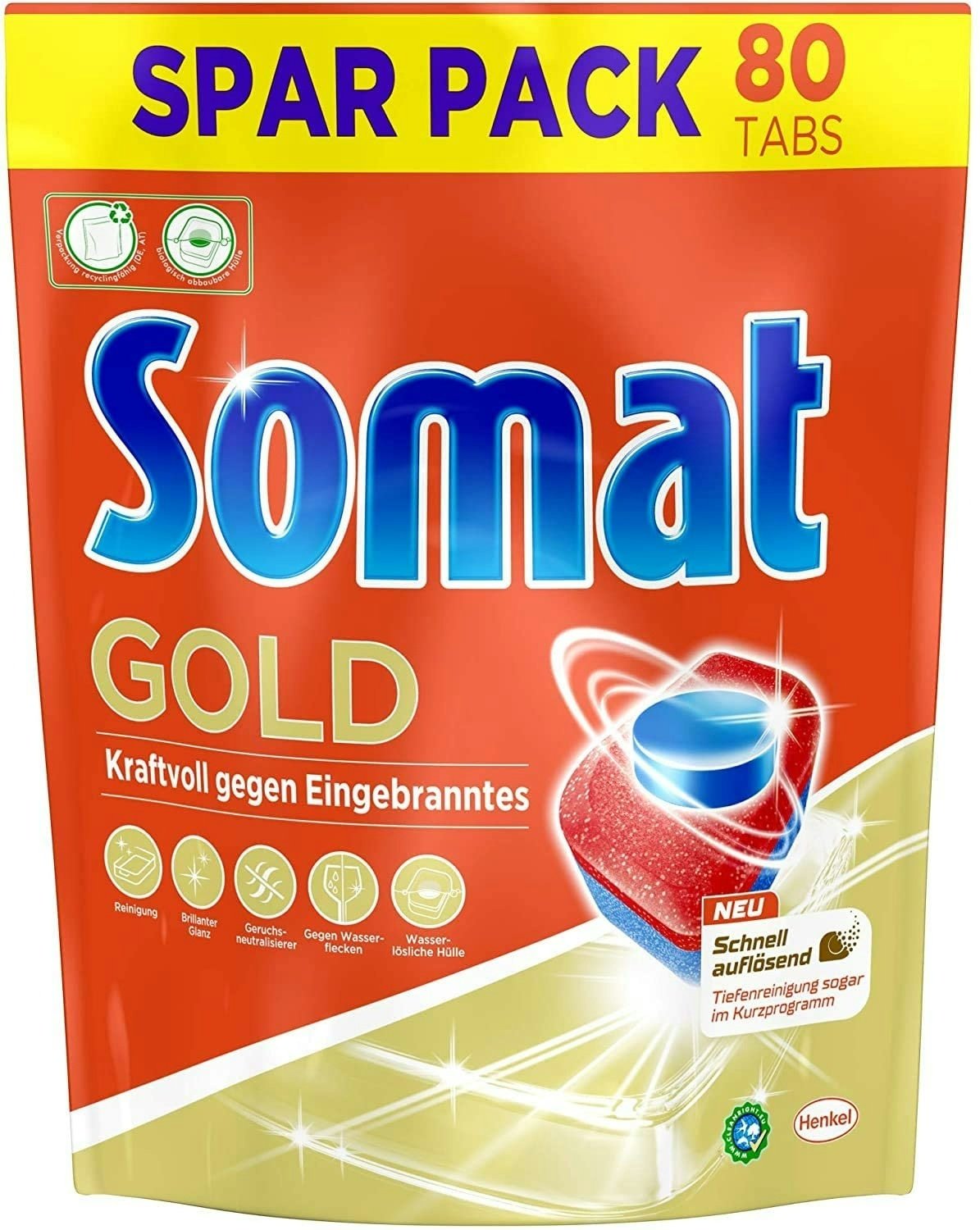 Preisvergleich Produktbild Somat 12 Gold Multiaktiv Spülmaschinentabs 80 Tabs Geschirrspültabs Reiniger