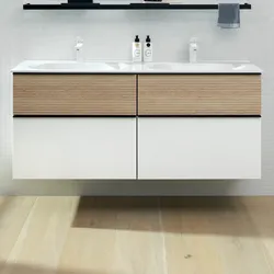 burgbad Fiumo Doppelwaschtisch mit Unterschrank 1420 mm