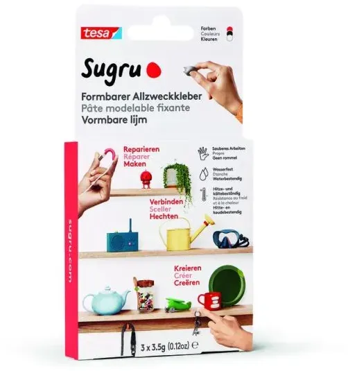 tesa Sugru formbar Allzwckkleb 3er schw.weissgr eng. Vers.